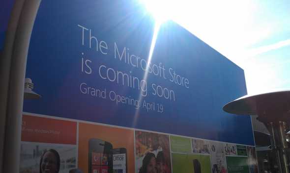 The Microsoft Store in Palo Alto before its Grand Opening in April 2012